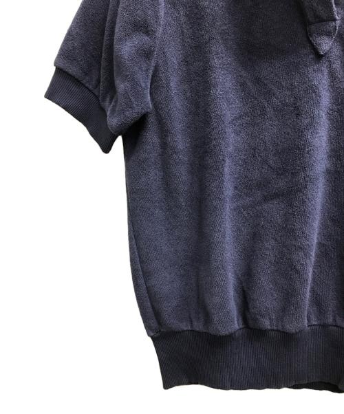 POLO RALPH LAUREN（ポロ・ラルフローレン）POLO RALPH LAUREN (ポロ・ラルフローレン) パイル地ポロシャツ ネイビー サイズ:Sの古着・服飾アイテム