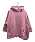nest Robeネストローブ）の古着「コットンリネンフードプルオーバーパーカー」｜ピンク