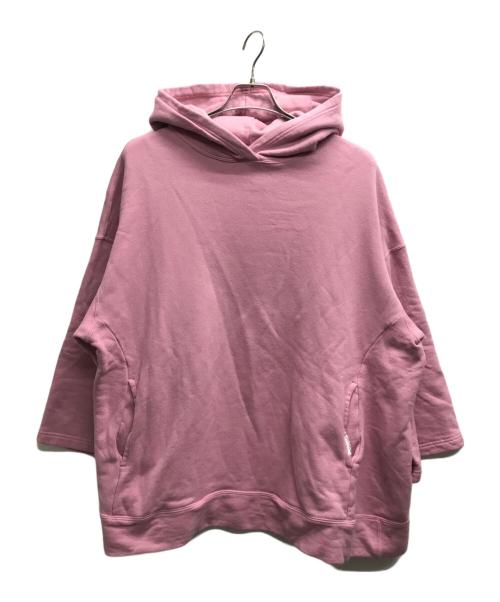 nest Robe（ネストローブ）nest Robe (ネストローブ) コットンリネンフードプルオーバーパーカー ピンク サイズ:Fの古着・服飾アイテム