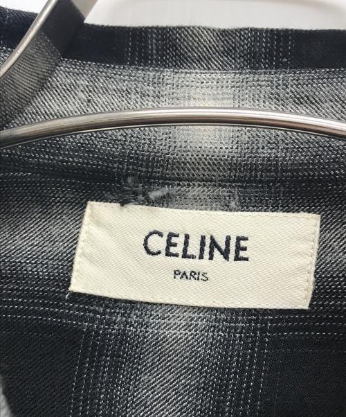 CELINE（セリーヌ）CELINE (セリーヌ) Skinny Western Check Shirt ブラック サイズ:37の古着・服飾アイテム