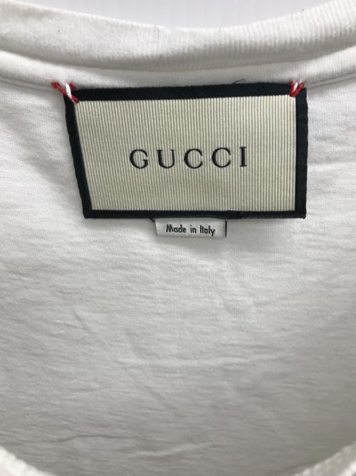 GUCCI（グッチ）GUCCI (グッチ) ロゴ ウォッシュドオーバーサイズ Tシャツ ホワイト サイズ:Sの古着・服飾アイテム