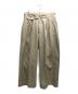 Toironier（トワロニエ）の古着「タックワイドパンツ」｜ベージュ