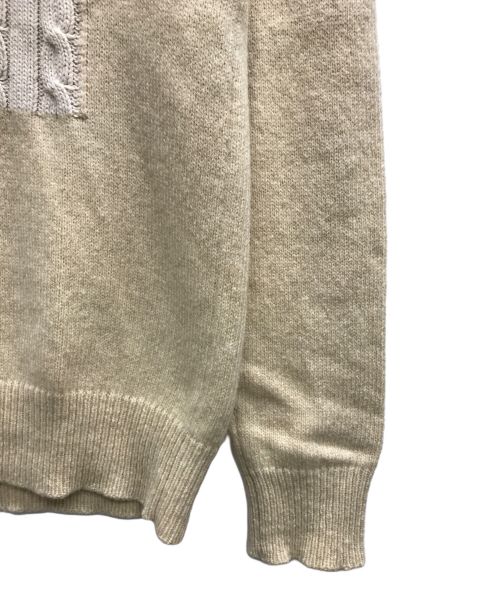 Maison Margiela（メゾンマルジェラ）Maison Margiela (メゾンマルジェラ) 切替Vネックニット アイボリー サイズ:Sの古着・服飾アイテム