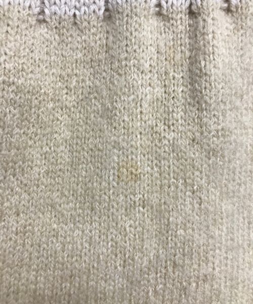 Maison Margiela（メゾンマルジェラ）Maison Margiela (メゾンマルジェラ) 切替Vネックニット アイボリー サイズ:Sの古着・服飾アイテム