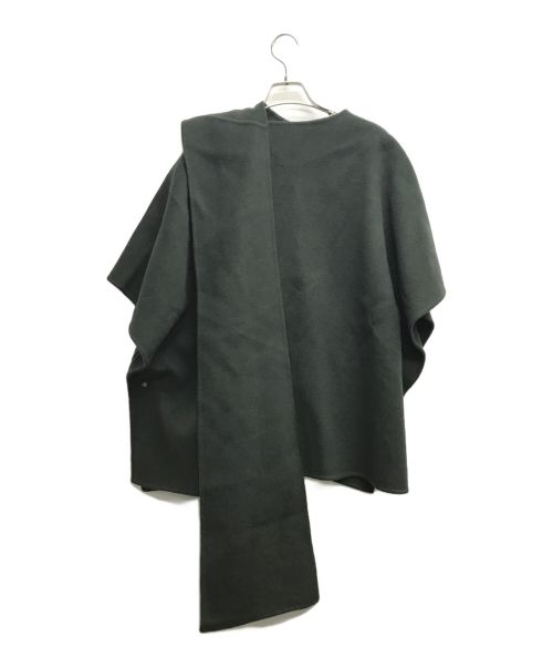 VERMEIL par iena（ヴェルメイユ パー イエナ）VERMEIL par iena (ヴェルメイユ パー イエナ) SUPER160sダブルフェイスショートマントコート カーキ サイズ:36の古着・服飾アイテム