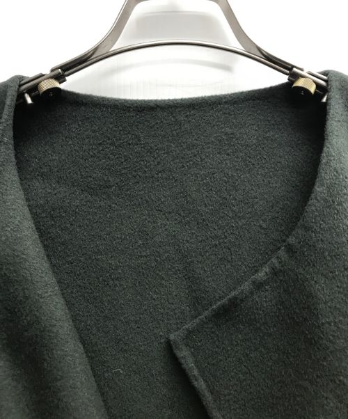 VERMEIL par iena（ヴェルメイユ パー イエナ）VERMEIL par iena (ヴェルメイユ パー イエナ) SUPER160sダブルフェイスショートマントコート カーキ サイズ:36の古着・服飾アイテム