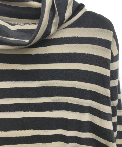 Porter Classic（ポータークラシック）Porter Classic (ポータークラシック) ARTIST BORDER TURTLENECK / アーティストボーダータートルネック ネイビー×アイボリー サイズ:Mの古着・服飾アイテム