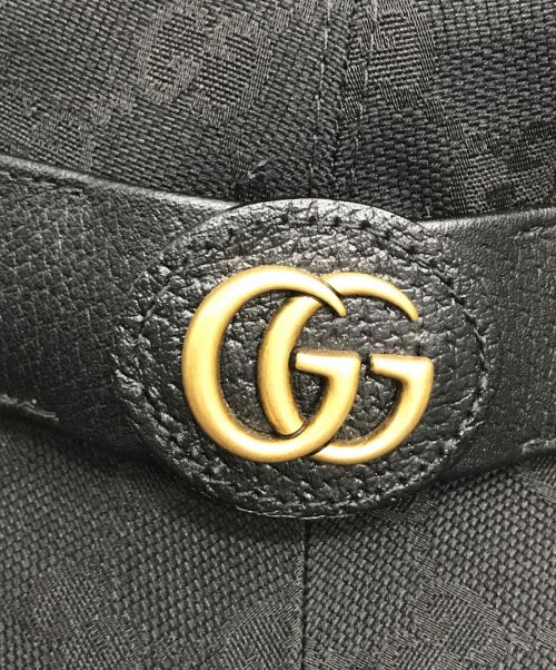 GUCCI（グッチ）GUCCI (グッチ) GGキャンバスバケットハット ブラック サイズ:Mの古着・服飾アイテム