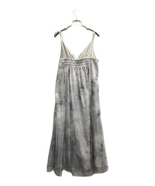 stola.（ストラ）stola. (ストラ) ぼかしフラワーキャミソールワンピース グレー サイズ:38の古着・服飾アイテム