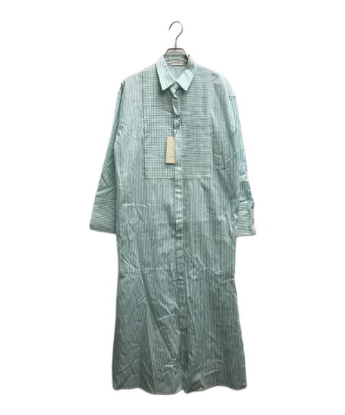 DES PRES（デ プレ）DES PRES (デ プレ) ドビークロス マーメイドフレアシャツワンピース スカイブルー サイズ:34の古着・服飾アイテム