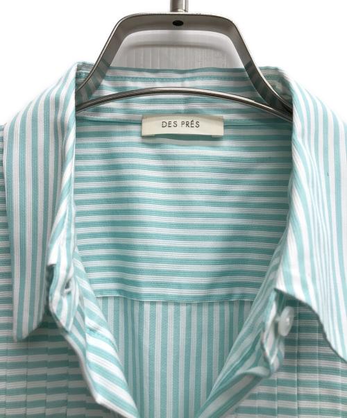 DES PRES（デ プレ）DES PRES (デ プレ) ドビークロス マーメイドフレアシャツワンピース スカイブルー サイズ:34の古着・服飾アイテム