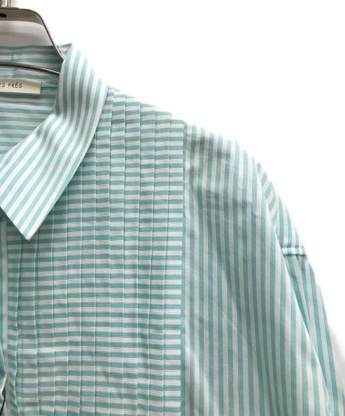 DES PRES（デ プレ）DES PRES (デ プレ) ドビークロス マーメイドフレアシャツワンピース スカイブルー サイズ:34の古着・服飾アイテム