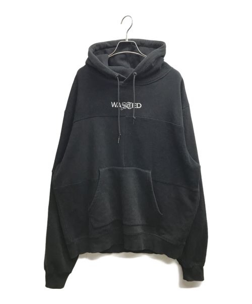 Wasted Paris（ウェイステッドパリス）WASTED paris (ウェイステッド) プルオーバーパーカー ブラック サイズ:Lの古着・服飾アイテム