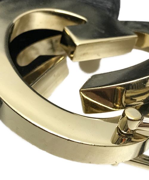 GUCCI（グッチ）GUCCI (グッチ) ワンショルダーレザーバッグ ブラックの古着・服飾アイテム