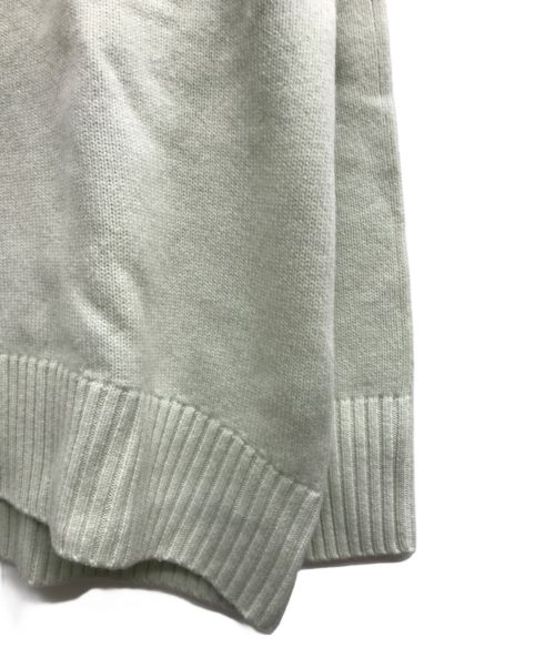 23区（ニジュウサンク）23区 (ニジュウサンク) ウールカシミヤブレンドスタンドネックニット 黄緑 サイズ:38の古着・服飾アイテム