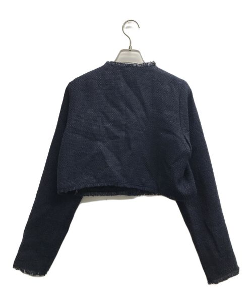 chico（チコ）chico (チコ) ツイード金釦ジャケット ネイビー サイズ:Freeの古着・服飾アイテム