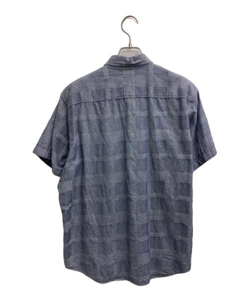 BLACK LABEL CRESTBRIDGE（ブラックレーベル クレストブリッジ）BLACK LABEL CRESTBRIDGE (ブラックレーベル クレストブリッジ) 半袖シャツ ネイビー サイズ:LLの古着・服飾アイテム