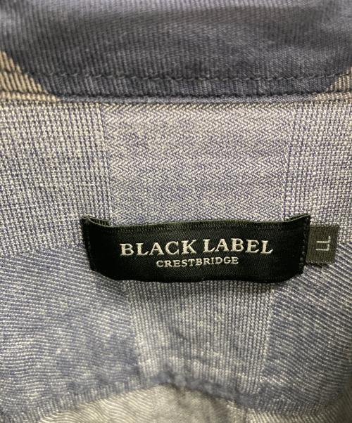 BLACK LABEL CRESTBRIDGE（ブラックレーベル クレストブリッジ）BLACK LABEL CRESTBRIDGE (ブラックレーベル クレストブリッジ) 半袖シャツ ネイビー サイズ:LLの古着・服飾アイテム