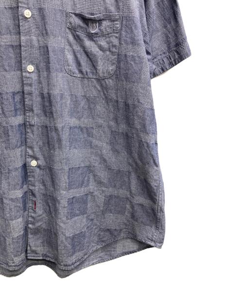 BLACK LABEL CRESTBRIDGE（ブラックレーベル クレストブリッジ）BLACK LABEL CRESTBRIDGE (ブラックレーベル クレストブリッジ) 半袖シャツ ネイビー サイズ:LLの古着・服飾アイテム
