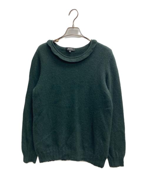 A.P.C.（アーペーセー）A.P.C. (アーペーセー) カシミヤモヘヤ混ニット グリーン サイズ:Lの古着・服飾アイテム