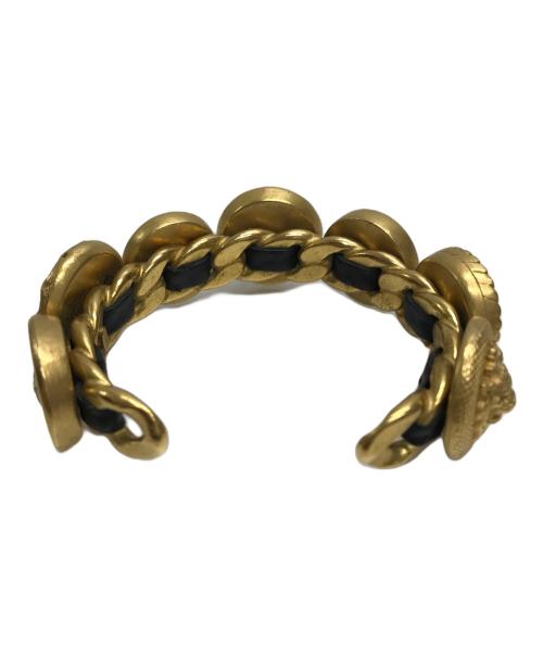 CHANEL（シャネル）CHANEL (シャネル) メダリオンブレスレット ブラック×ゴールドの古着・服飾アイテム