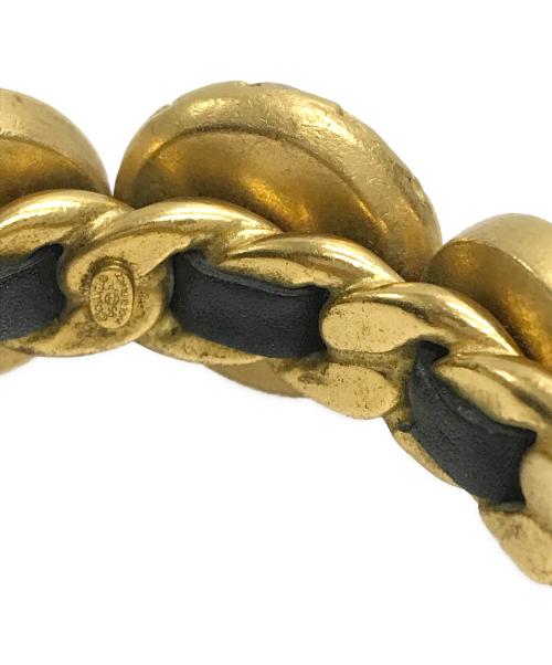 CHANEL（シャネル）CHANEL (シャネル) メダリオンブレスレット ブラック×ゴールドの古着・服飾アイテム
