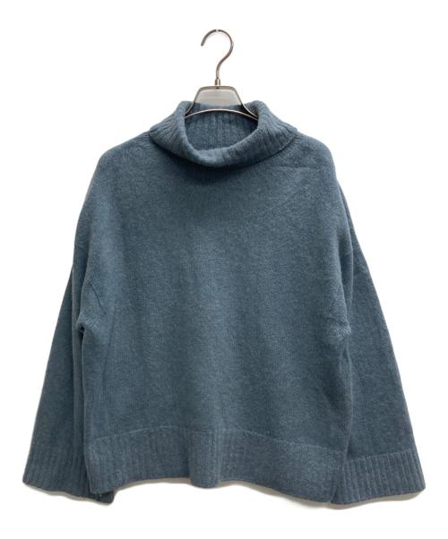 Whim Gazette（ウィムガゼット）Whim Gazette (ウィムガゼット) アンゴラブレンドハイネックニット スカイブルー サイズ:Fの古着・服飾アイテム