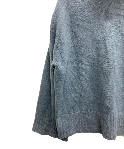 Whim Gazette（ウィムガゼット）Whim Gazette (ウィムガゼット) アンゴラブレンドハイネックニット スカイブルー サイズ:Fの古着・服飾アイテム