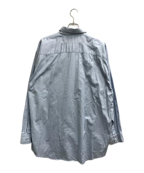 DRESSEDUNDRESSED（ドレスドアンドレスド）DRESSEDUNDRESSED (ドレスドアンドレスド) Logo Text Embroidered Oversized Shirt スカイブルー サイズ:不明（実寸サイズをご確認ください）の古着・服飾アイテム