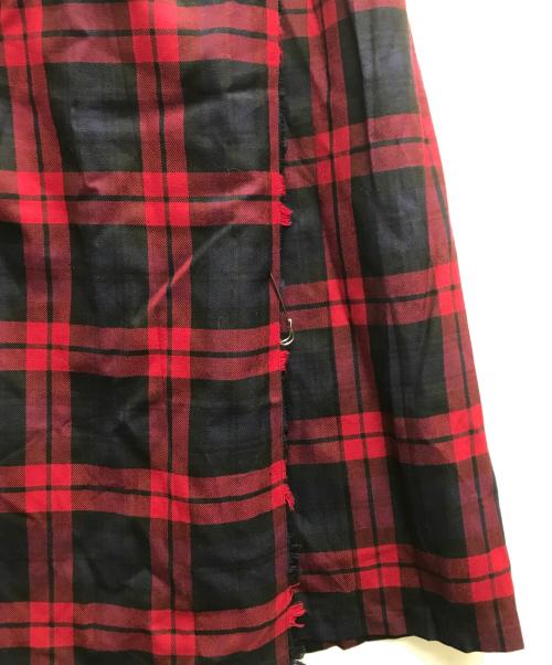 O'NEIL OF DUBLIN（オニールオブダブリン）O'NEIL OF DUBLIN (オニールオブダブリン) ウールイージーロングチェックキルトスカート レッド×ブルー サイズ:10の古着・服飾アイテム