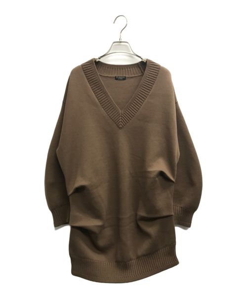 VERMEIL par iena（ヴェルメイユ パー イエナ）VERMEIL par iena (ヴェルメイユ パー イエナ) ダブルニットtuck プルオーバー ブラウン サイズ:不明（実寸サイズをご確認ください）の古着・服飾アイテム