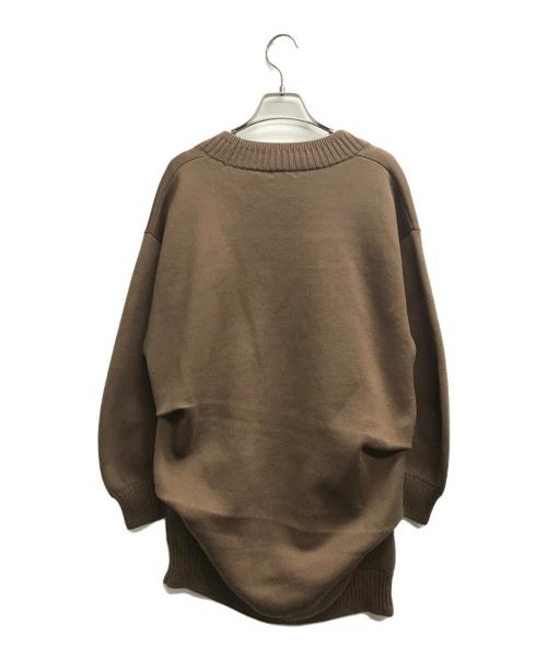 VERMEIL par iena（ヴェルメイユ パー イエナ）VERMEIL par iena (ヴェルメイユ パー イエナ) ダブルニットtuck プルオーバー ブラウン サイズ:不明（実寸サイズをご確認ください）の古着・服飾アイテム