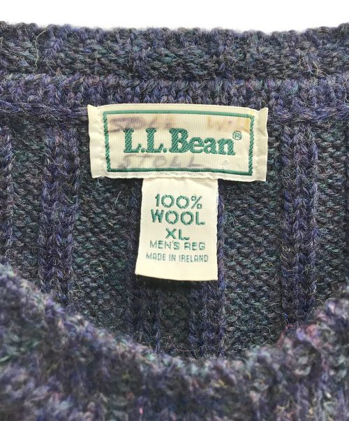L.L.Bean（エルエルビーン）L.L.Bean (エルエルビーン) 80-90sクルーネックニット ネイビー サイズ:Xlの古着・服飾アイテム