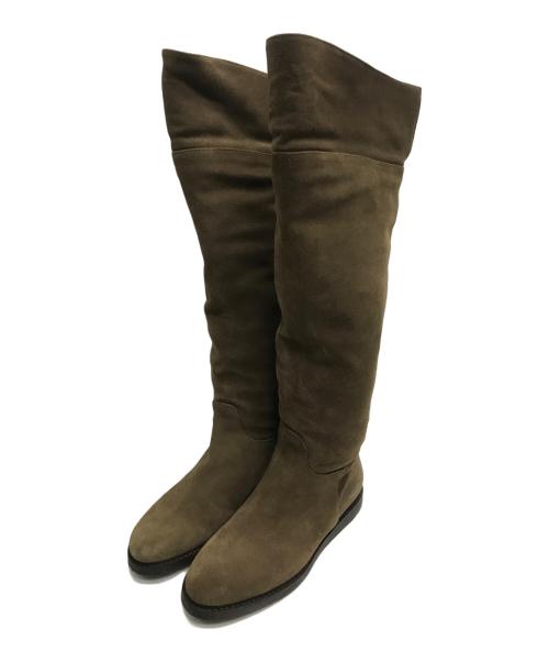 Ferragamo（フェラガモ）Ferragamo (フェラガモ) ロングムートンブ―ツ ブラウン サイズ:5の古着・服飾アイテム