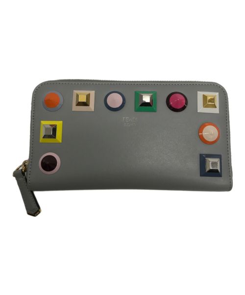 FENDI（フェンディ）FENDI (フェンディ) プレキシガラススタッズウォレット グレーの古着・服飾アイテム