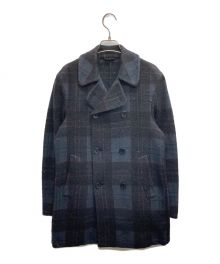 Belvest（ベルヴェスト）の古着「ダブルブレステッドコート」｜ブラック×ネイビー