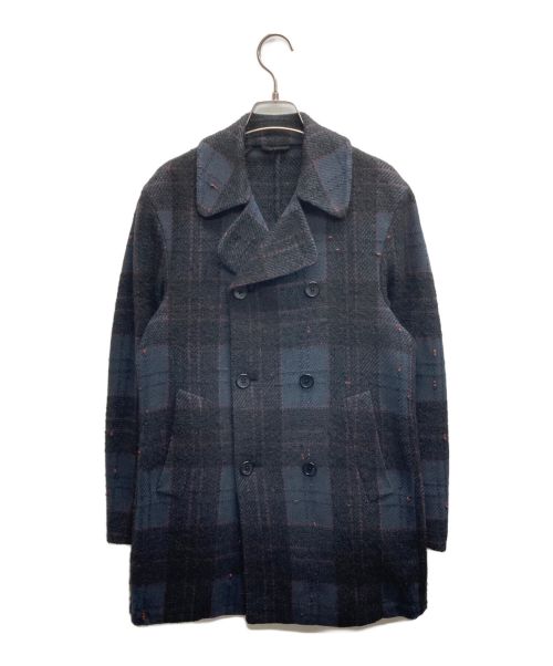 Belvest（ベルヴェスト）Belvest (ベルヴェスト) ダブルブレステッドコート ブラック×ネイビー サイズ:44の古着・服飾アイテム