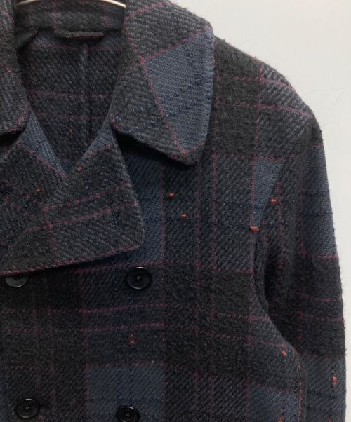 Belvest（ベルヴェスト）Belvest (ベルヴェスト) ダブルブレステッドコート ブラック×ネイビー サイズ:44の古着・服飾アイテム