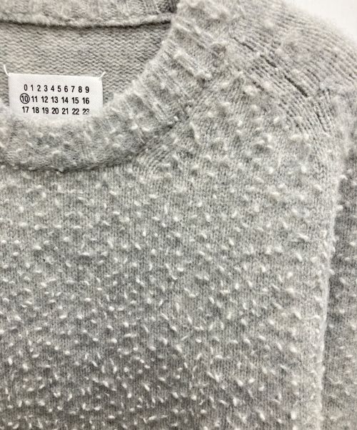 Maison Margiela（メゾンマルジェラ）Maison Margiela (メゾンマルジェラ) ピリング加工クルーネックニット グレー サイズ:Sの古着・服飾アイテム