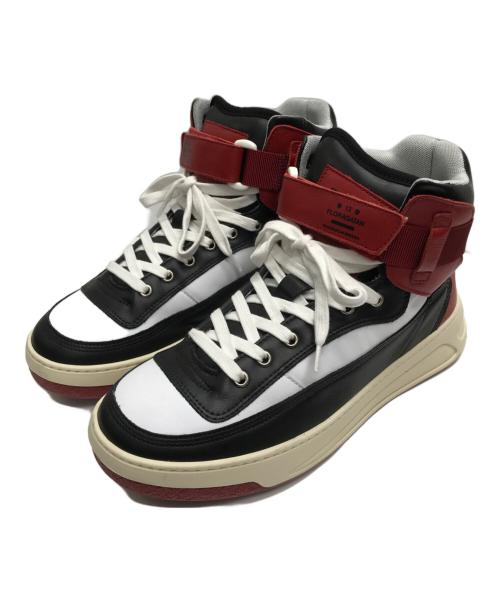 Acne studios（アクネ ストゥディオス）Acne studios (アクネ ストゥディオス) Babila Mix M レースアップハイトップスニーカー レッド サイズ:41の古着・服飾アイテム