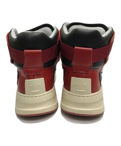 Acne studios（アクネ ストゥディオス）Acne studios (アクネ ストゥディオス) Babila Mix M レースアップハイトップスニーカー レッド サイズ:41の古着・服飾アイテム