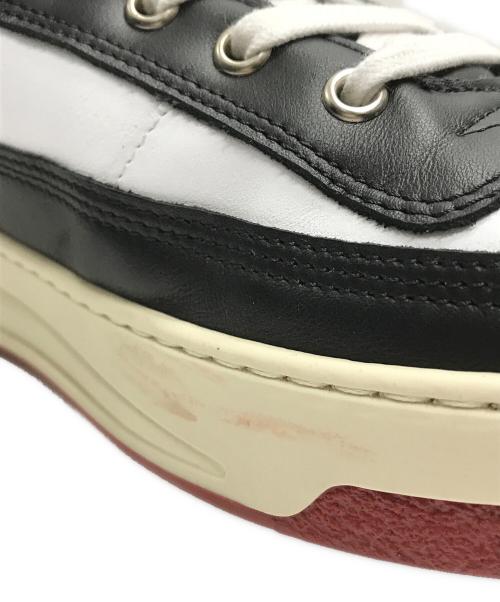 Acne studios（アクネ ストゥディオス）Acne studios (アクネ ストゥディオス) Babila Mix M レースアップハイトップスニーカー レッド サイズ:41の古着・服飾アイテム