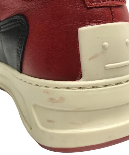 Acne studios（アクネ ストゥディオス）Acne studios (アクネ ストゥディオス) Babila Mix M レースアップハイトップスニーカー レッド サイズ:41の古着・服飾アイテム