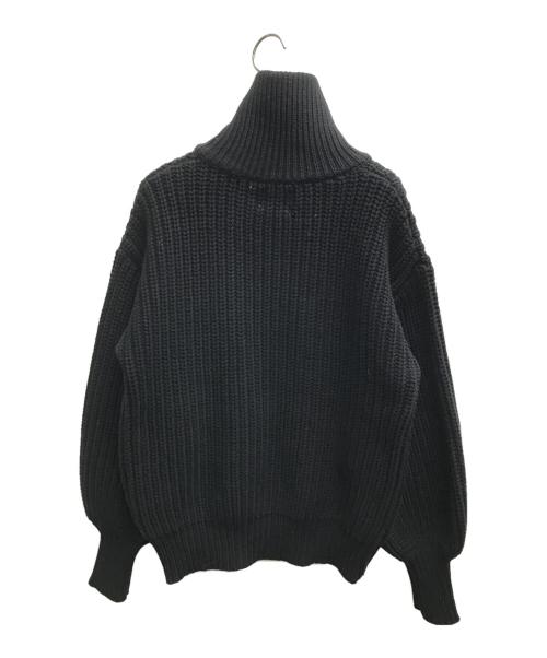 AMAIL（アマイル）AMAIL (アマイル) ハーフジップボリュームスリーブニット ブラック サイズ:Freeの古着・服飾アイテム