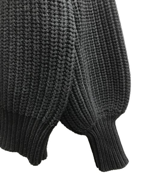 AMAIL（アマイル）AMAIL (アマイル) ハーフジップボリュームスリーブニット ブラック サイズ:Freeの古着・服飾アイテム