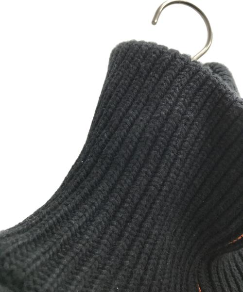 AMAIL（アマイル）AMAIL (アマイル) ハーフジップボリュームスリーブニット ブラック サイズ:Freeの古着・服飾アイテム