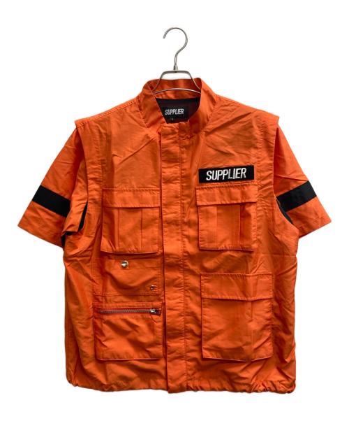 SUPPLIER（サプライヤー）SUPPLIER (サプライヤー) CARGO POCKET SHIRT オレンジ サイズ:Sの古着・服飾アイテム
