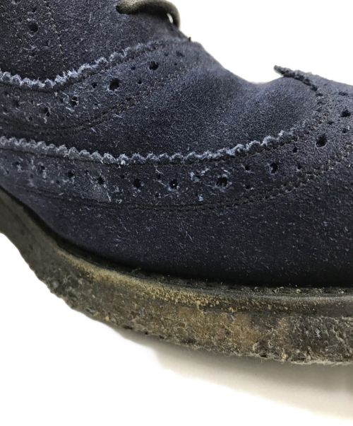 Tricker's（トリッカーズ）Tricker's (トリッカーズ) Needles (ニードルズ) ウィングチップシューズ ネイビー サイズ:7 1/2の古着・服飾アイテム