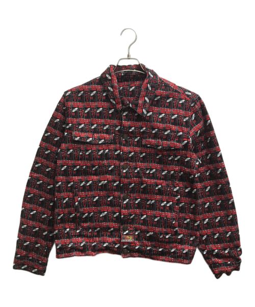 KENZO（ケンゾー）KENZO (ケンゾー) RICE JACKET 黄金の竹 レッド サイズ:Lの古着・服飾アイテム