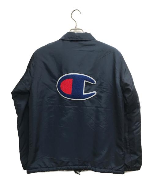 A BATHING APE（アベイシングエイプ）A BATHING APE (アベイシングエイプ) Champion (チャンピオン) 裏ボアコーチジャケット ネイビー サイズ:Mの古着・服飾アイテム